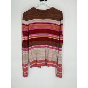 Free People Womens Show Off Your Stripes Mock Neck Sweater Long Sleeve L